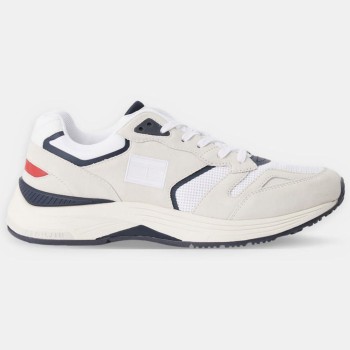 Tommy Hilfiger - Baskets running en Velours de Cuir Modern Prep blanc/bleu - 04 -4785784