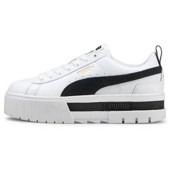 Puma - Baskets Mayze Leather blanc/noir - 04 -3951224