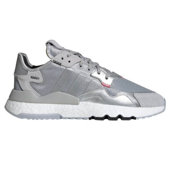 Adidas - Baskets en Cuir & Mesh Nite Jogger gris/argenté - 04 -3480473