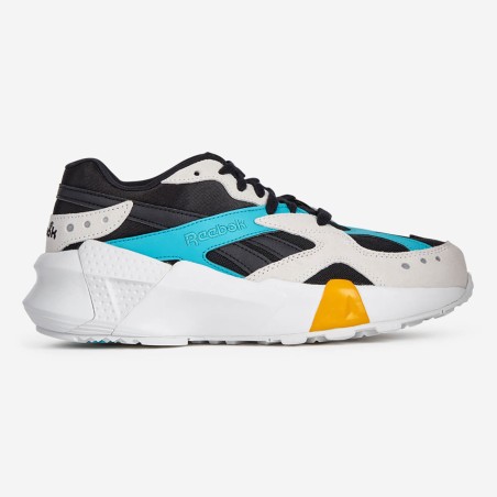 Reebok - Baskets en Cuir & mesh Aztrek Double X Gigi Hadid blanc/noir/turquoise - 04 -3205841