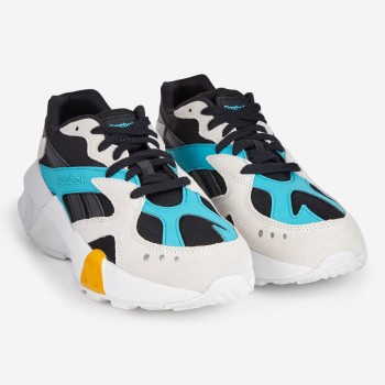 Reebok - Baskets en Cuir & mesh Aztrek Double X Gigi Hadid blanc/noir/turquoise - 04 -3205841