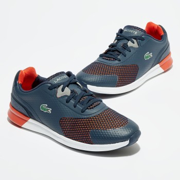 Lacoste - Baskets Ltr.01 317 6 bleu marine/rouge - 04 -2477003