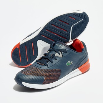 Lacoste - Baskets Ltr.01 317 6 bleu marine/rouge - 04 -2477003