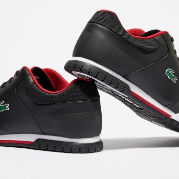 Lacoste - Baskets Indiana Evo 317 1 noir/rouge - 04 -2476994