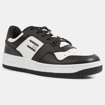 Tommy Jeans - Baskets en Cuir blanc/noir - 04 -4984573