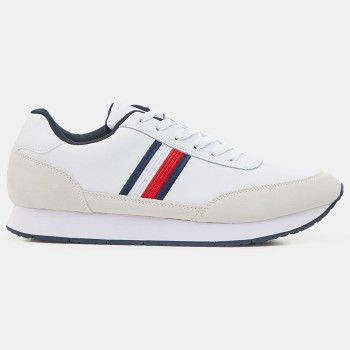 Tommy Hilfiger - Baskets running en Cuir Corporate blanches - 04 -4984495