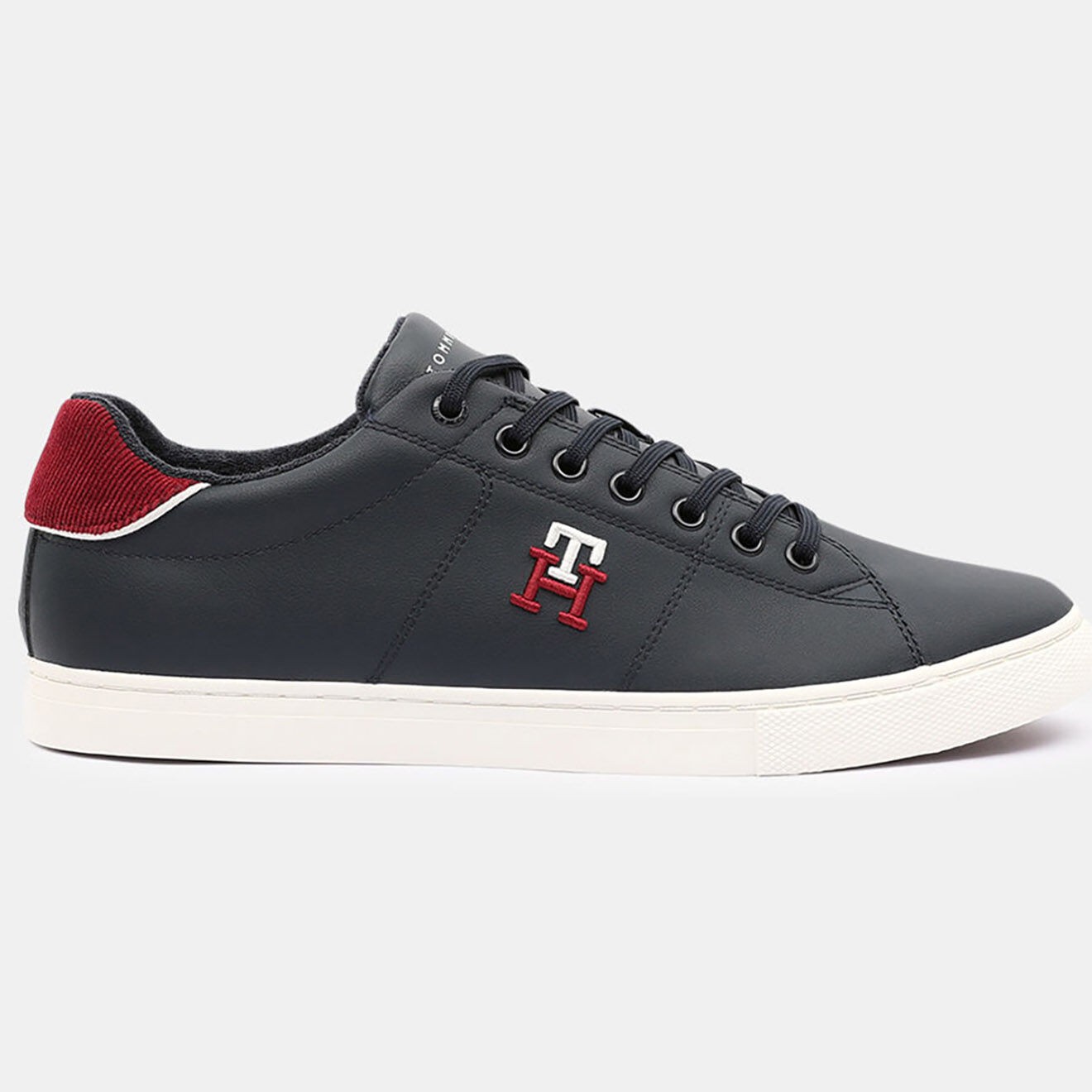 Tommy Hilfiger - Baskets en Cuir monogram bleu marine - 04 -4984489