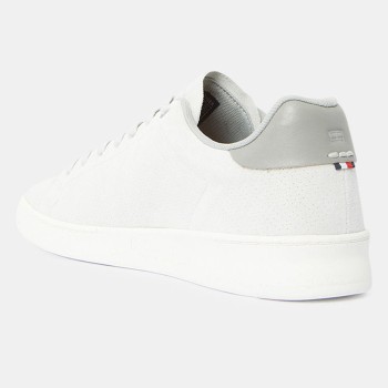 Tommy Hilfiger - Baskets en Velours de Cuir Retro Court grises - 04 -4785763