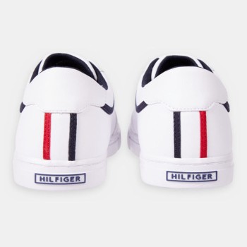 Tommy Hilfiger - Baskets en Cuir Iconic Vulc blanches - 04 -4785724