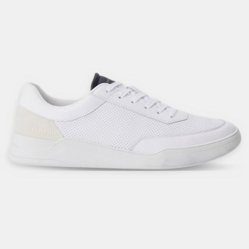 Tommy Hilfiger - Baskets en Cuir Elevated Cups Perf blanches - 04 -4785679