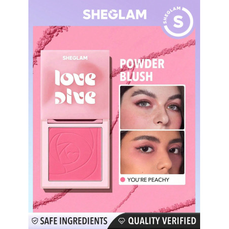 SHEGLAM Blush Poudre Love Dive Tender Heart- You're Peachy - 12687735