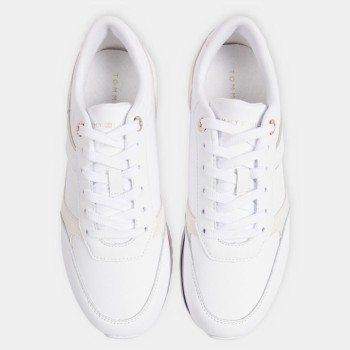 Tommy Hilfiger - Baskets running en Cuir Plateforme rayures blanches - 04 -4785130