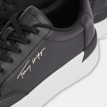 Tommy Hilfiger - Baskets en Cuir Signature noires - 04 -4785019