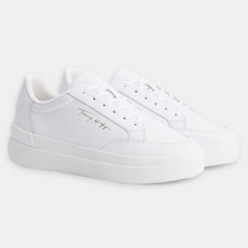 Tommy Hilfiger - Baskets en Cuir Signature blanches - 04 -4785016