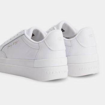 Tommy Hilfiger - Baskets en Cuir Signature blanches - 04 -4785016