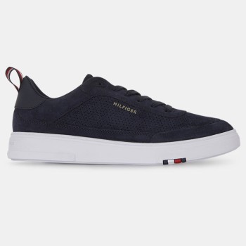 Tommy Hilfiger - Baskets en Velours de cuir modern perf bleu marine - 04 -4100210