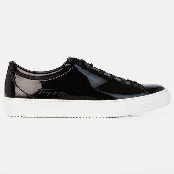 Tommy Hilfiger - Baskets vernies Zéro Waste noires - 04 -3899117