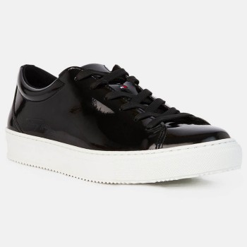 Tommy Hilfiger - Baskets vernies Zéro Waste noires - 04 -3899117