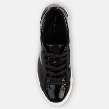 Tommy Hilfiger - Baskets vernies Zéro Waste noires - 04 -3899117