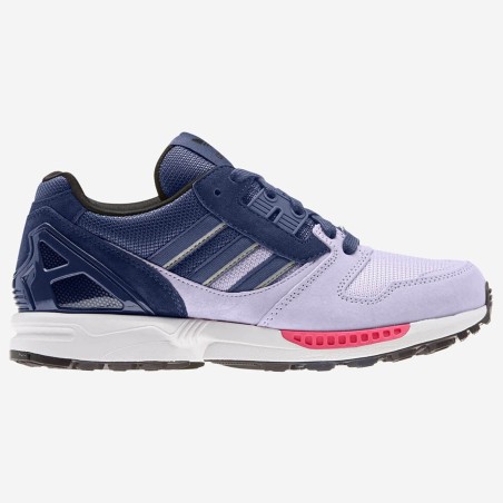 Adidas - Baskets en Velours de Cuir & Mesh Zx 8000 W marine/violet - 04 -3642794