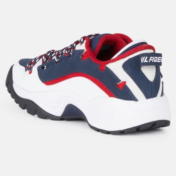 Tommy Hilfiger - Baskets en Cuir Key Look Heritage bleu/blanc/rouge - 04 -3642011