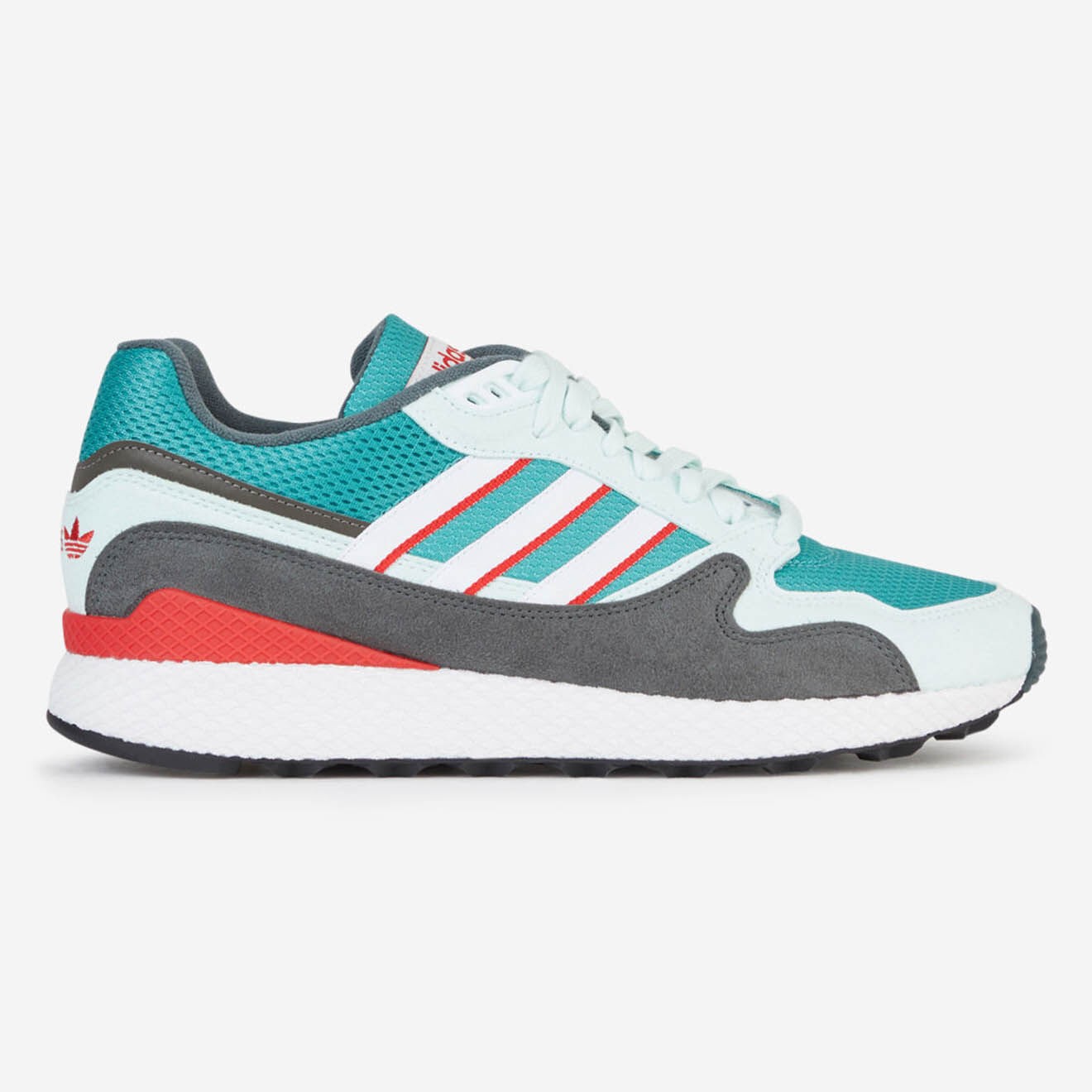 Adidas - Baskets en Velours de Cuir & Mesh Ultra Tech blanc/bleu vert/gris/rouge - 04 -3215090