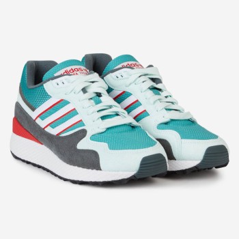 Adidas - Baskets en Velours de Cuir & Mesh Ultra Tech blanc/bleu vert/gris/rouge - 04 -3215090