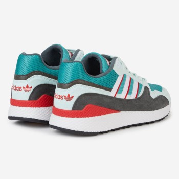 Adidas - Baskets en Velours de Cuir & Mesh Ultra Tech blanc/bleu vert/gris/rouge - 04 -3215090