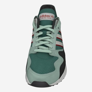 Adidas - Baskets en Velours de Cuir & Mesh Ultra Tech blanc/bleu vert/gris/rouge - 04 -3215090