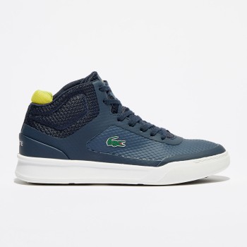 Lacoste - Baskets Explorateur Spt Mid 317 5 bleu marine/jaune - 04 -2477012