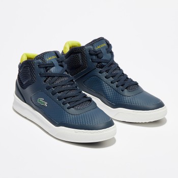 Lacoste - Baskets Explorateur Spt Mid 317 5 bleu marine/jaune - 04 -2477012