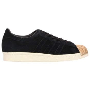 Adidas - Baskets en Velours de Cuir & Liège Superstar 80S Cork noires - 04 -2328347