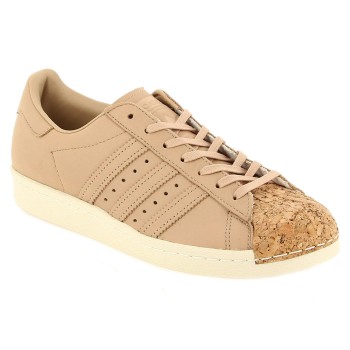 Adidas - Baskets en Cuir & Liège Superstar 80S Cork beiges - 04 -2327759