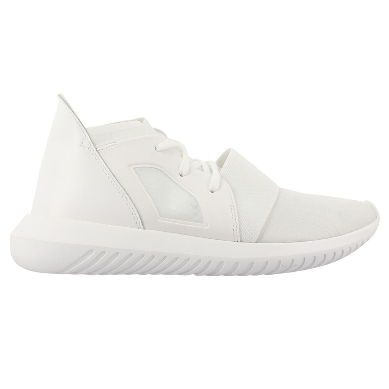 Adidas - Baskets en Cuir & Toile Tubular Defiant W blanches - 04 -2328407