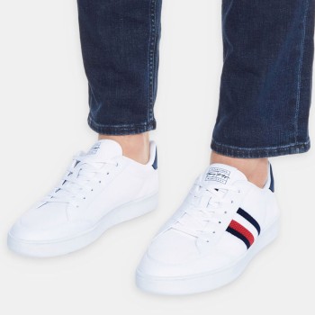 Tommy Hilfiger - Tennis Retro Cupsole Knit blanches - 04 -4785811