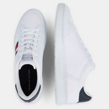 Tommy Hilfiger - Tennis Retro Cupsole Knit blanches - 04 -4785811