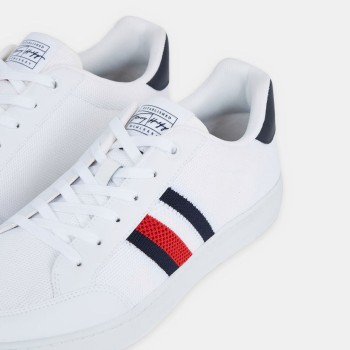 Tommy Hilfiger - Tennis Retro Cupsole Knit blanches - 04 -4785811