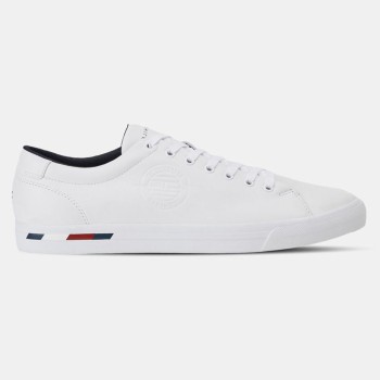 Tommy Hilfiger - Baskets en Cuir Corporate Logo blanches - 04 -4785805