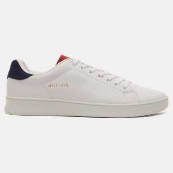 Tommy Hilfiger - Baskets en Cuir Retro Court Clean blanches - 04 -4785802