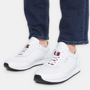 Tommy Hilfiger - Baskets running en Cuir blanches - 04 -4785787