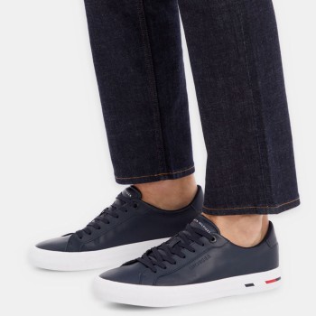 Tommy Hilfiger - Baskets en Cuir Vulc Modern bleu marine - 04 -4785748