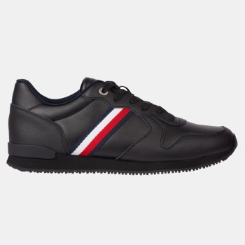 Tommy Hilfiger - Baskets running en Cuir Iconic noires - 04 -4785739