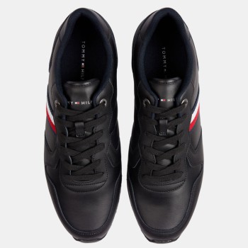 Tommy Hilfiger - Baskets running en Cuir Iconic noires - 04 -4785739