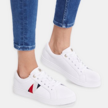 Tommy Hilfiger - Baskets en Cuir Corporate Cupsole blanches - 04 -4785172