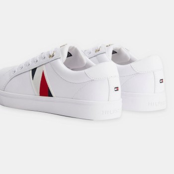 Tommy Hilfiger - Baskets en Cuir Corporate Cupsole blanches - 04 -4785172