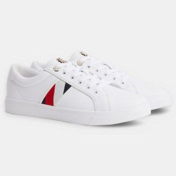 Tommy Hilfiger - Baskets en Cuir Corporate Cupsole blanches - 04 -4785172