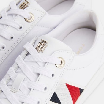 Tommy Hilfiger - Baskets en Cuir Corporate Cupsole blanches - 04 -4785172