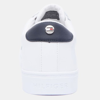 Tommy Hilfiger - Baskets en Cuir Elastic Slip On blanches - 04 -4785127