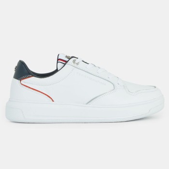 Tommy Hilfiger - Baskets en Cuir J3 Elevated Cupsole blanc/marine - 04 -4543202