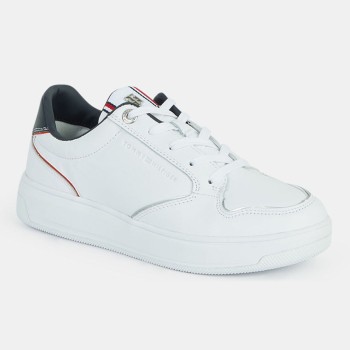 Tommy Hilfiger - Baskets en Cuir J3 Elevated Cupsole blanc/marine - 04 -4543202